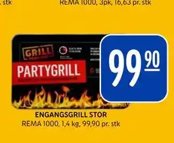 Rema 1000 ENGANGSGRILL STOR tilbud