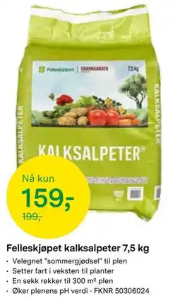 Felleskjøpet Felleskjøpet kalksalpeter 7,5 kg tilbud