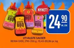Rema 1000 UTVALGTE SAUSER tilbud