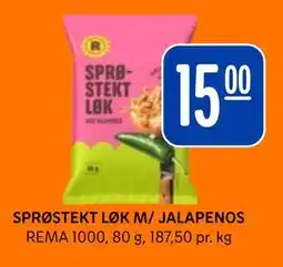 Rema 1000 SPRØSTEKT LØK M/ JALAPENOS tilbud