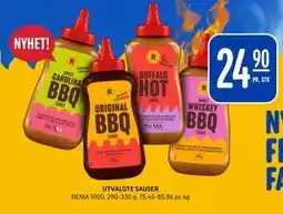 Rema 1000 UTVALGTE SAUSER tilbud