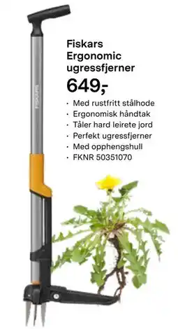 Felleskjøpet Fiskars Ergonomic ugressfjerner tilbud