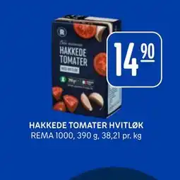 Rema 1000 HAKKEDE TOMATER HVITLØK tilbud