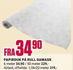Europris PAPIRDUK PÅ RULL DAMASK tilbud
