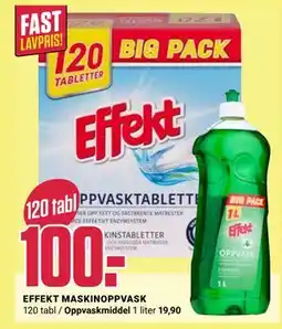Europris EFFEKT MASKINOPPVASK tilbud