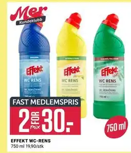 Europris EFFEKT WC-RENS, Medlemspris tilbud