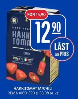 Rema 1000 HAKK.TOMAT M/CHILI tilbud