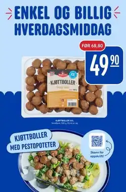 Rema 1000 KJØTTBOLLER XXL tilbud