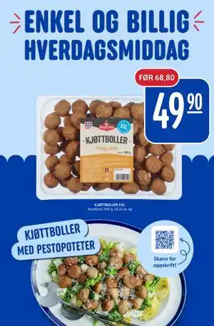 Rema 1000 KJØTTBOLLER XXL tilbud