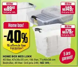 Europris HOME BOX MED LOKK tilbud