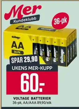 Europris VOLTAGE BATTERIER, App-pris tilbud