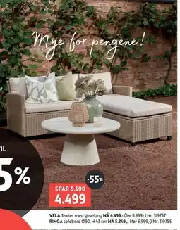 Bohus VELA 3 seter tilbud