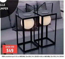 Bohus FOX solcellelampe tilbud