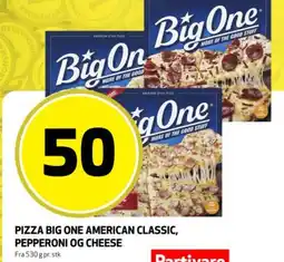 Bunnpris Pizza Big One american classic, pepperoni og cheese tilbud