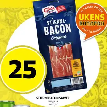 Bunnpris Gilde Stjernebacon skivet tilbud