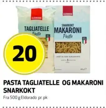 Bunnpris ELDORADO Pasta tagliatelle og makaroni snarkokt tilbud