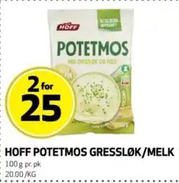 Bunnpris Hoff potetmos gressløk/melk tilbud