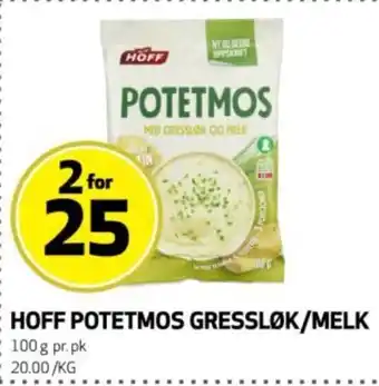 Bunnpris Hoff potetmos gressløk/melk tilbud