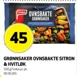 Bunnpris Findus Grønnsaker ovnsbakte sitron & hvitløk tilbud