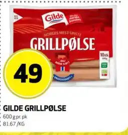Bunnpris Gilde grillpølse tilbud