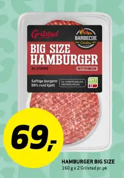 Bunnpris Grilstad Hamburger big size tilbud