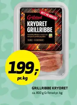 Bunnpris Grilstad Grillribbe krydret tilbud