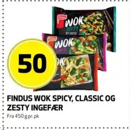 Bunnpris Findus wok spicy, classic og zesty ingefær tilbud