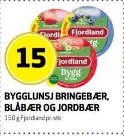 Bunnpris Fjordland Bygglunsj bringebær, blåbær og jordbær tilbud