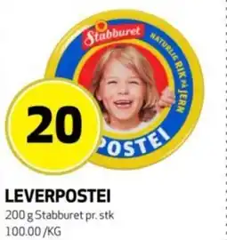 Bunnpris Stabburet Leverpostei tilbud