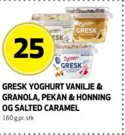 Bunnpris Gresk yoghurt vanilje & granola, pekan & honning og salted caramel tilbud