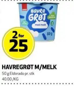 Bunnpris Eldorado Havregrøt m/melk tilbud