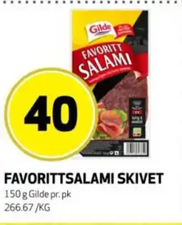 Bunnpris Gilde Favorittsalami skivet tilbud
