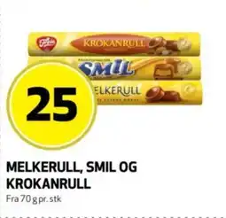 Bunnpris Melkerull, smil og krokanrull tilbud