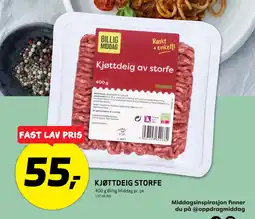 Bunnpris Kjøttdeig storfe tilbud
