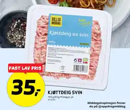 Bunnpris Kjøttdeig svin tilbud