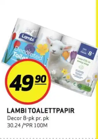 Bunnpris Lambi toalettpapir tilbud