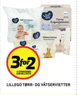 Bunnpris Lillego Tørr- og våtservietter tilbud