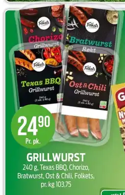 Kiwi Folkets Grillwurst tilbud