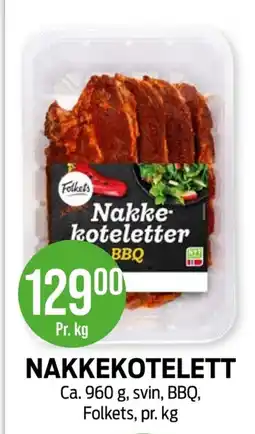 Kiwi Folkets Nakkekotelett tilbud