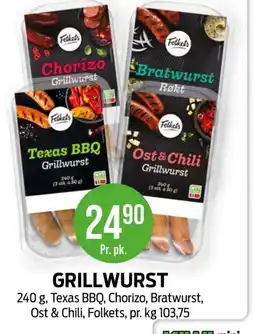 Kiwi Folkets Grillwurst tilbud