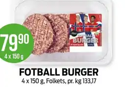Kiwi Folkets Fotball burger tilbud
