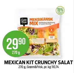 Kiwi Grønn&Frisk Mexican kit crunchy salat tilbud
