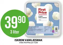 Kiwi First Price Iskrem vaniljesmak tilbud