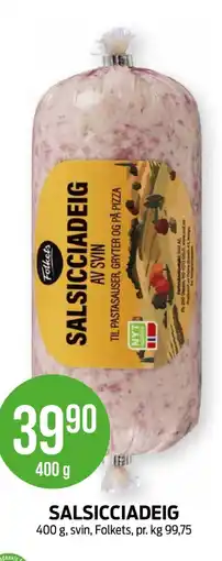 Kiwi Folkets Salsicciadeig tilbud