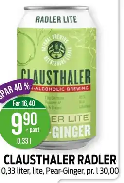 Kiwi CLAUSTHALER Radler tilbud