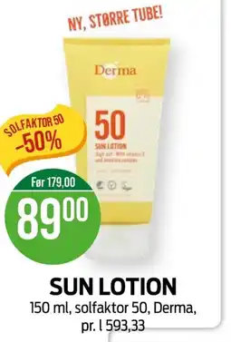 Kiwi Derma Sun lotion tilbud
