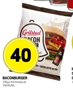 Bunnpris BACONBURGER tilbud