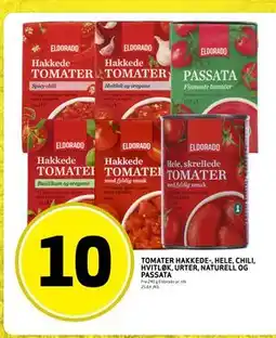 Bunnpris TOMATER HAKKEDE-, HELE, CHILI, HVITLØK, URTER, NATURELL OG PASSATA tilbud