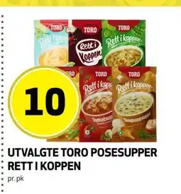 Bunnpris UTVALGTE TORO POSESUPPER RETT I KOPPEN tilbud