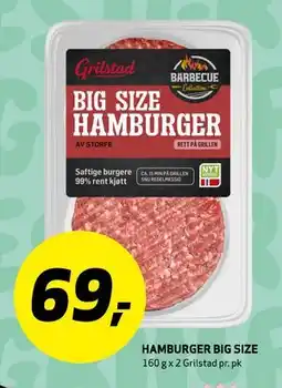 Bunnpris HAMBURGER BIG SIZE tilbud